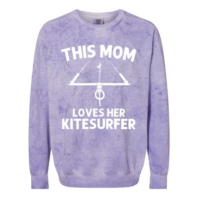 Funny Kitesurfing For Mom Mother Kiteboarding Kite Surfing Gift Colorblast Crewneck Sweatshirt