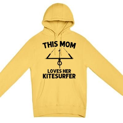 Funny Kitesurfing For Mom Mother Kiteboarding Kite Surfing Gift Premium Pullover Hoodie