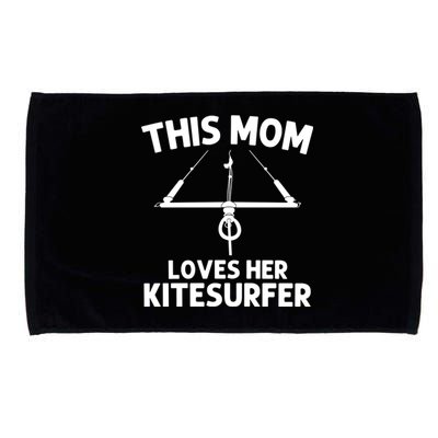 Funny Kitesurfing For Mom Mother Kiteboarding Kite Surfing Gift Microfiber Hand Towel