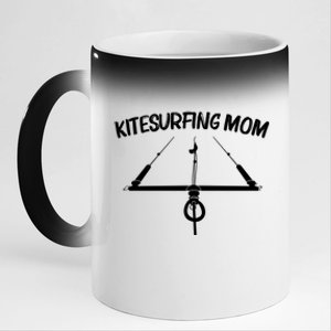 Funny Kitesurfing For Mom Mother Kiteboarding Kite Surfing Gift 11oz Black Color Changing Mug