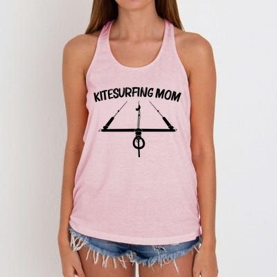 Funny Kitesurfing For Mom Mother Kiteboarding Kite Surfing Gift Women's Knotted Racerback Tank