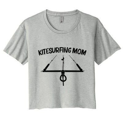 Funny Kitesurfing For Mom Mother Kiteboarding Kite Surfing Gift Women's Crop Top Tee