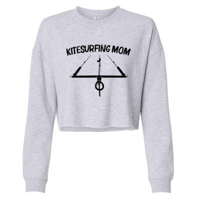 Funny Kitesurfing For Mom Mother Kiteboarding Kite Surfing Gift Cropped Pullover Crew