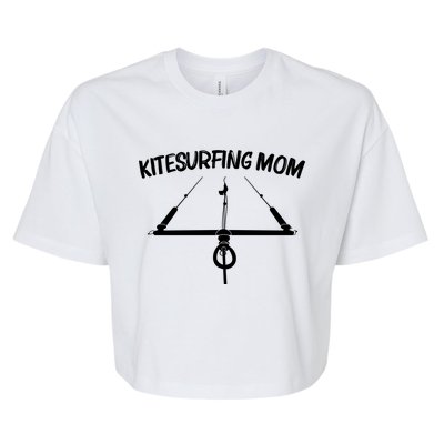 Funny Kitesurfing For Mom Mother Kiteboarding Kite Surfing Gift Bella+Canvas Jersey Crop Tee