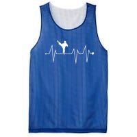 Funny Karate Fighter Shotokan Heartbeat Heart Pulse Rate Ekg Meaningful Gift Mesh Reversible Basketball Jersey Tank