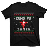 Funny Kung Fu Santa Claus Ugly Christmas Gift T-Shirt