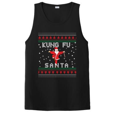 Funny Kung Fu Santa Claus Ugly Christmas Gift PosiCharge Competitor Tank