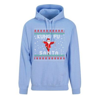 Funny Kung Fu Santa Claus Ugly Christmas Gift Unisex Surf Hoodie