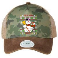 Feelin Kinda Frosty Ugly Christmas Frosty Snowman Christmas Legacy Tie Dye Trucker Hat