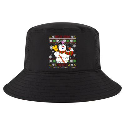 Feelin Kinda Frosty Ugly Christmas Frosty Snowman Christmas Cool Comfort Performance Bucket Hat