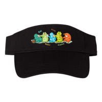 Funny Kawaii Frog Eat. Sleep. Bathe. Repeat Gift Valucap Bio-Washed Visor