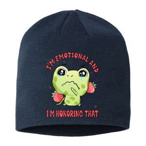 Kawaii Strawberry Frog - Cute Retro Japanese Aesthetic Gift Sustainable Beanie