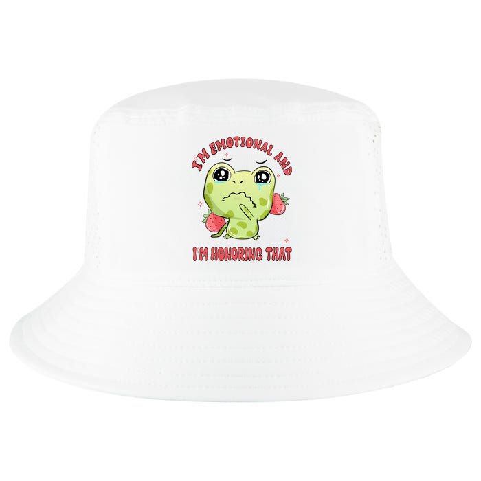 Kawaii Strawberry Frog - Cute Retro Japanese Aesthetic Gift Cool Comfort Performance Bucket Hat