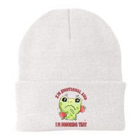 Kawaii Strawberry Frog - Cute Retro Japanese Aesthetic Gift Knit Cap Winter Beanie