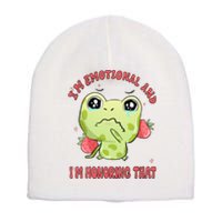 Kawaii Strawberry Frog - Cute Retro Japanese Aesthetic Gift Short Acrylic Beanie