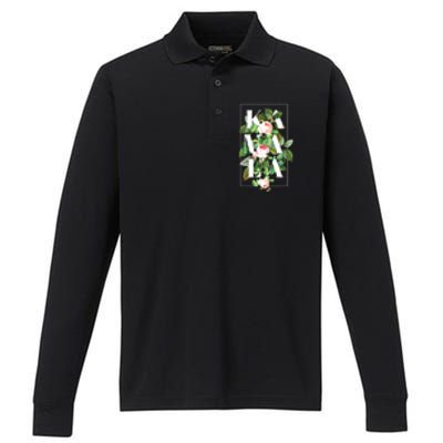 Floral Kamala Performance Long Sleeve Polo