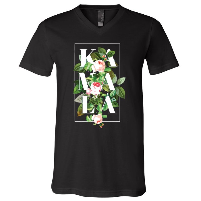 Floral Kamala V-Neck T-Shirt