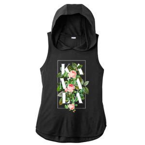 Floral Kamala Ladies PosiCharge Tri-Blend Wicking Draft Hoodie Tank