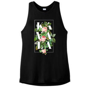 Floral Kamala Ladies PosiCharge Tri-Blend Wicking Tank