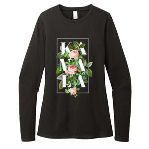 Floral Kamala Womens CVC Long Sleeve Shirt