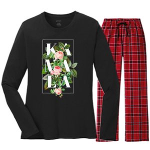 Floral Kamala Women's Long Sleeve Flannel Pajama Set 