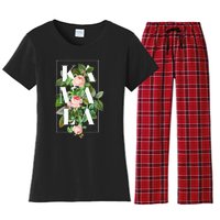 Floral Kamala Women's Flannel Pajama Set