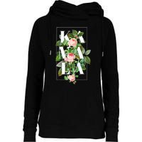 Floral Kamala Womens Funnel Neck Pullover Hood