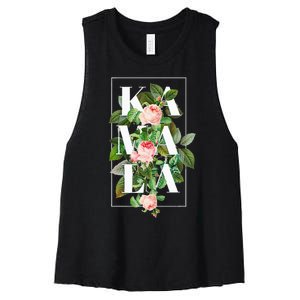 Floral Kamala Women's Racerback Cropped Tank