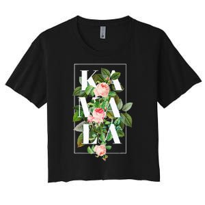 Floral Kamala Women's Crop Top Tee