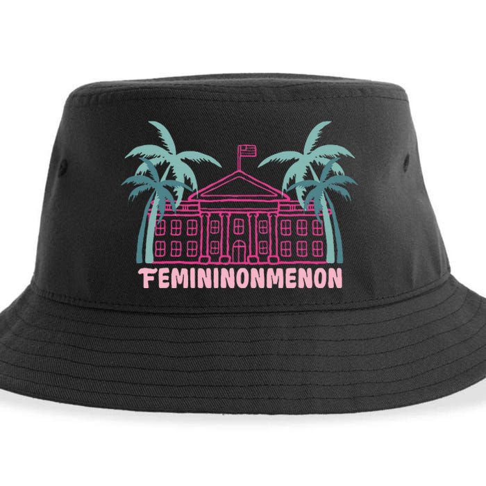 Femininonmenon Kamala For President Funny Election 2024 Sustainable Bucket Hat