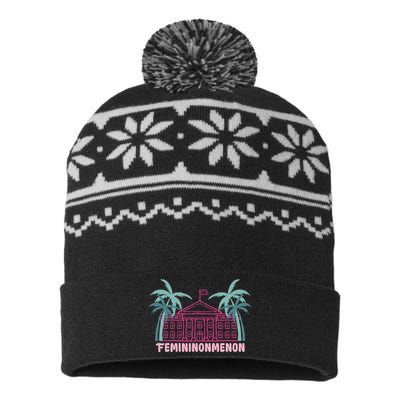 Femininonmenon Kamala For President Funny Election 2024 USA-Made Snowflake Beanie