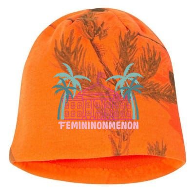 Femininonmenon Kamala For President Funny Election 2024 Kati - Camo Knit Beanie