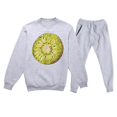 Funny Kiwi Fruit Vacation Beach Kiwi Lovers Premium Crewneck Sweatsuit Set