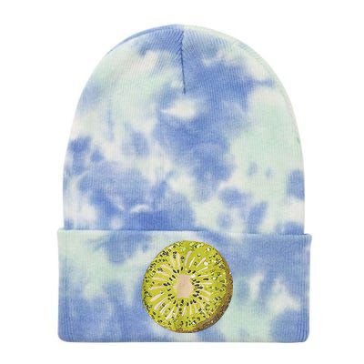 Funny Kiwi Fruit Vacation Beach Kiwi Lovers Tie Dye 12in Knit Beanie