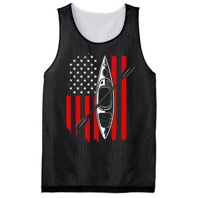 Funny Kayaking Gift For  Cool American Flag Kayak Mesh Reversible Basketball Jersey Tank