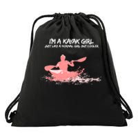 Funny Kayak Gift Just Like Normal But Cooler Drawstring Bag