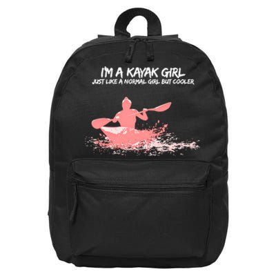 Funny Kayak Gift Just Like Normal But Cooler 16 in Basic Backpack