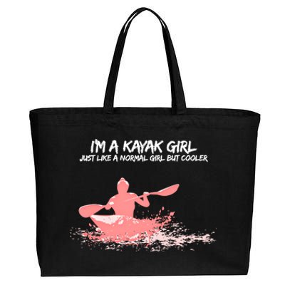 Funny Kayak Gift Just Like Normal But Cooler Cotton Canvas Jumbo Tote