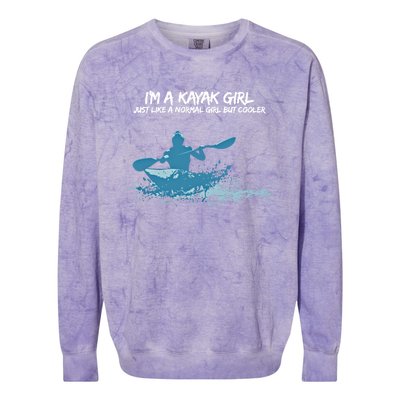 Funny Kayak Gift IM A Cool Kayak Colorblast Crewneck Sweatshirt