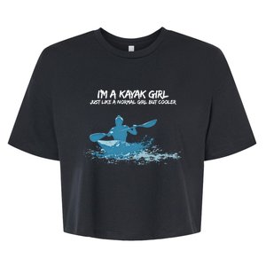 Funny Kayak Gift IM A Cool Kayak Bella+Canvas Jersey Crop Tee