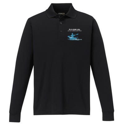 Funny Kayak Gift IM A Cool Kayak Performance Long Sleeve Polo