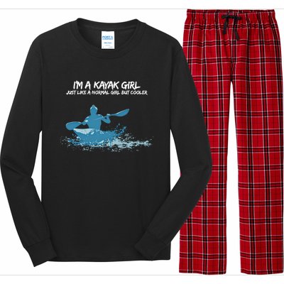 Funny Kayak Gift IM A Cool Kayak Long Sleeve Pajama Set