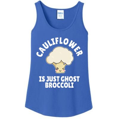 Funny Kawaii Ghost Broccoli And Cauliflower Cute Gift Ladies Essential Tank