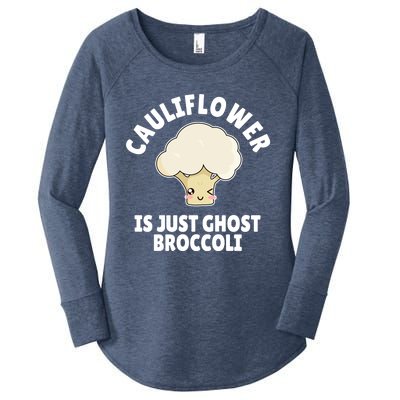 Funny Kawaii Ghost Broccoli And Cauliflower Cute Gift Women's Perfect Tri Tunic Long Sleeve Shirt