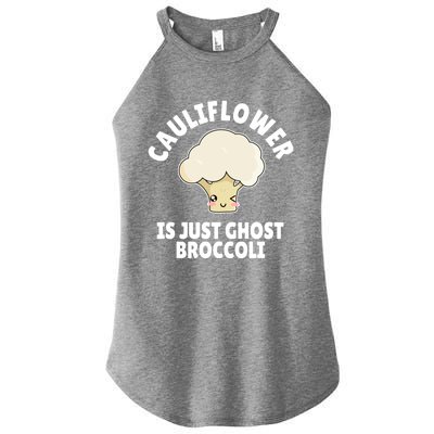 Funny Kawaii Ghost Broccoli And Cauliflower Cute Gift Women’s Perfect Tri Rocker Tank