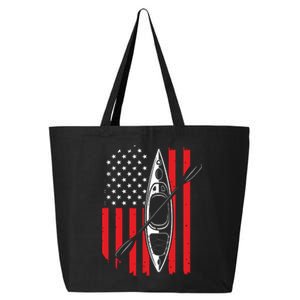 Funny Kayaking Gift For Cool American Flag Kayak 25L Jumbo Tote