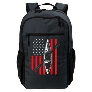 Funny Kayaking Gift For Cool American Flag Kayak Daily Commute Backpack