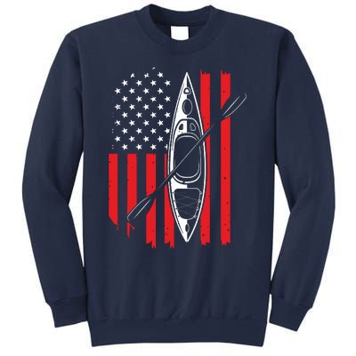 Funny Kayaking Gift For Cool American Flag Kayak Sweatshirt