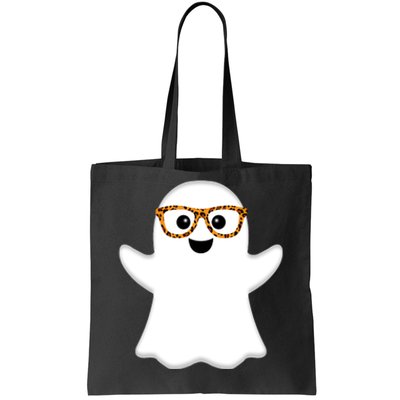 Funny Kids Ghost Halloween Costume Leopard Print Sunglasses Tote Bag