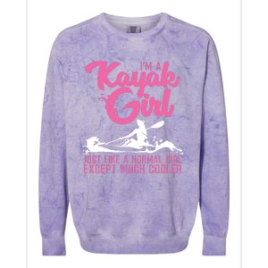 Funny Kayaking Gift For Cool Kayak Paddling Lover Colorblast Crewneck Sweatshirt